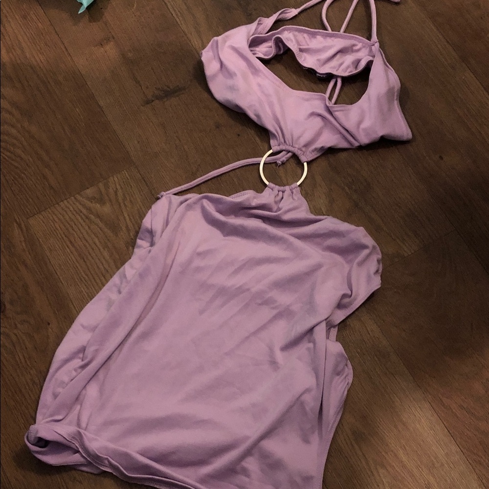 Lilac One-Piece dress with Ring Detail